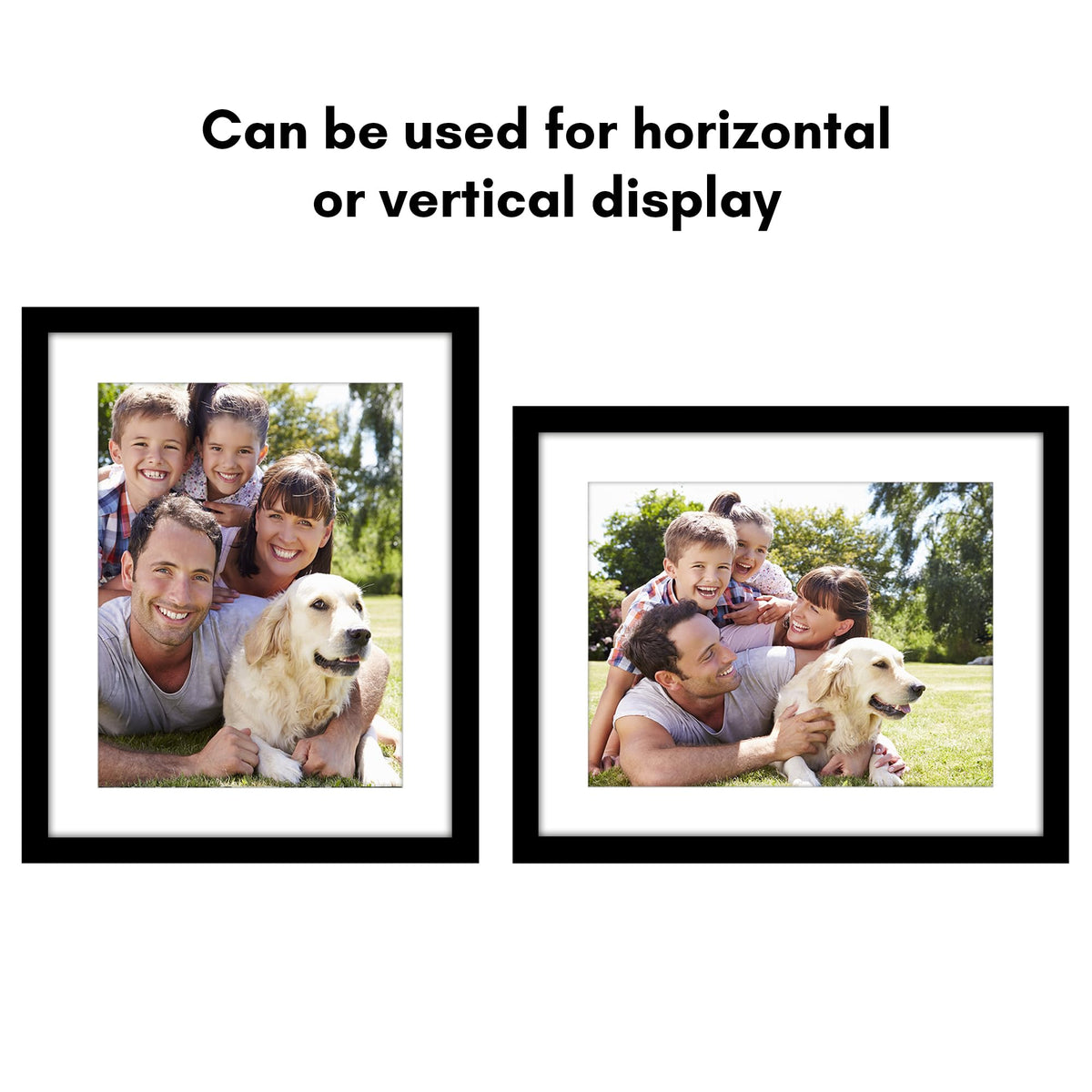 Americanflat 12x16 display with included mat provides versatile sizing for smaller photos.