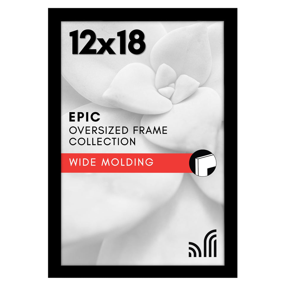 Americanflat 12x18 poster frame with plexiglass front protects prints while keeping colors vivid.