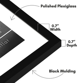 Americanflat 12x18 display with mat option for versatile wall arrangements.