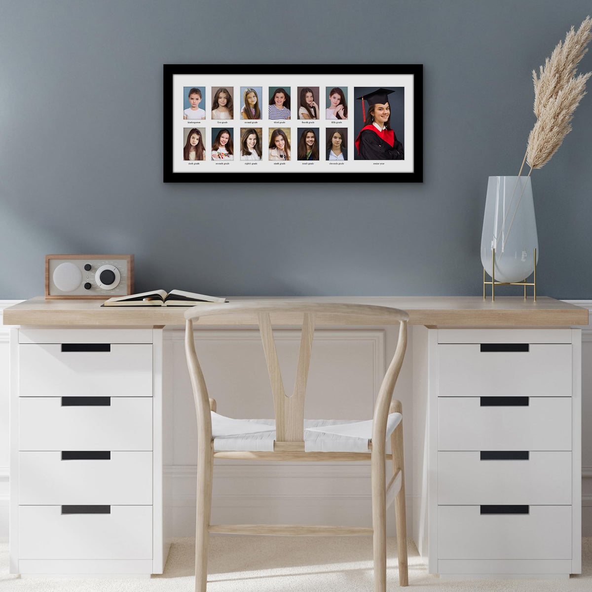 Americanflat 13-opening school frame captures year-by-year milestones in one piece