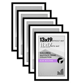 Americanflat 13x19 frame set of five with polished plexiglass for clear display