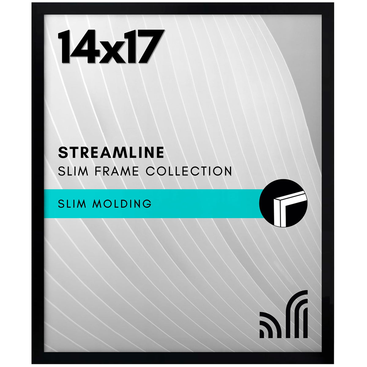 Americanflat 14x17 frame with polished plexiglass for a clear wall display