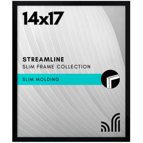 Americanflat 14x17 frame with polished plexiglass for a clear wall display