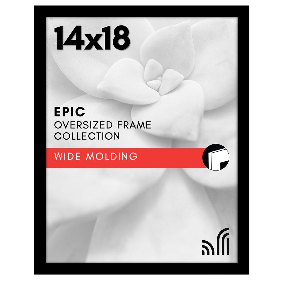 Americanflat 14x18 frame with polished plexiglass front for crystal-clear photo display