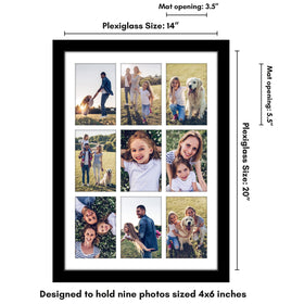 Americanflat 14x20 frame supports vertical or horizontal hanging for versatility