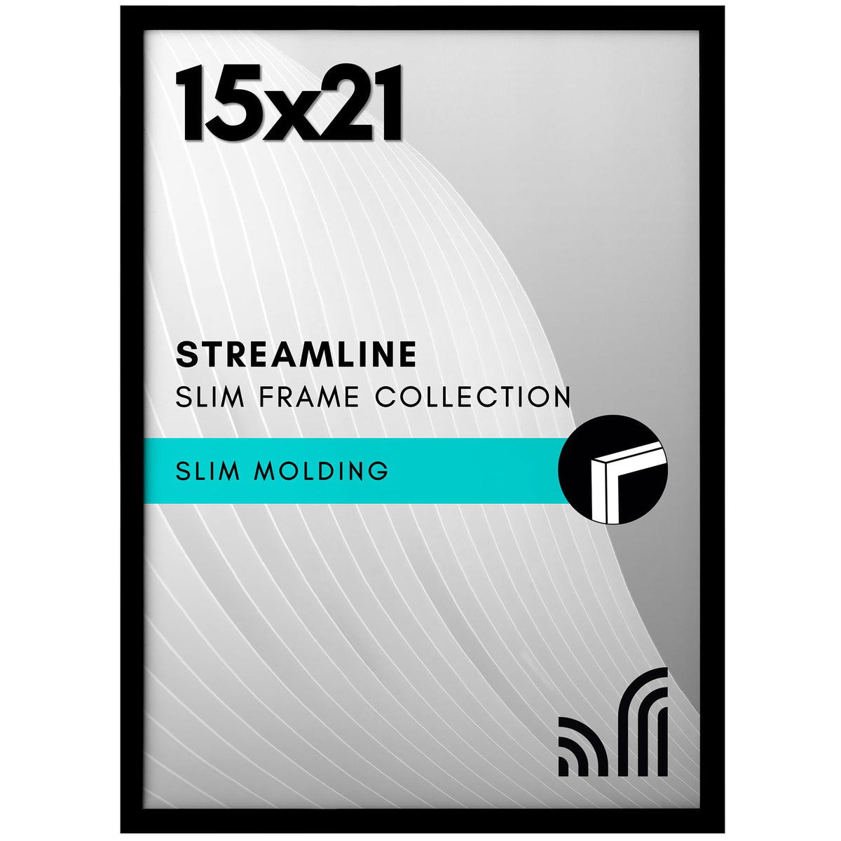 Americanflat 15x21 frame with polished plexiglass front for pristine clarity and dust protection.