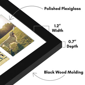Americanflat displays sixteen 4x6 photos with mat for tidy memories