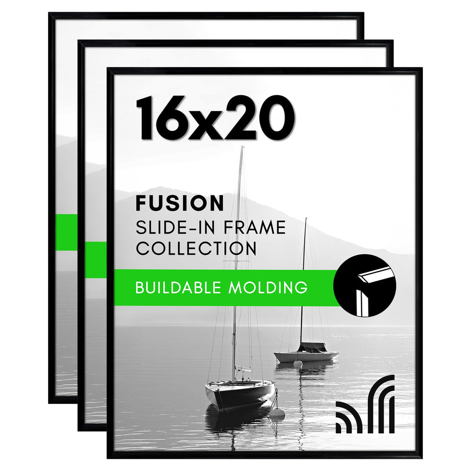 Americanflat 16x20 frame front cover highlights memories with a polished look.