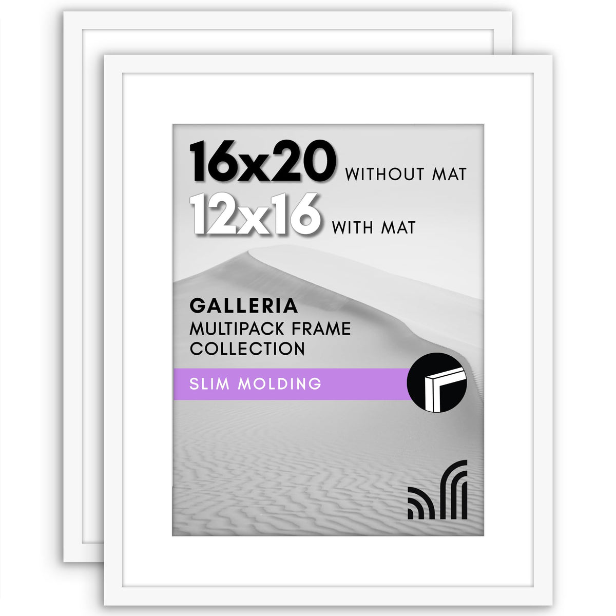 Americanflat 16x20 frame with polished plexiglass for crystal-clear viewing.
