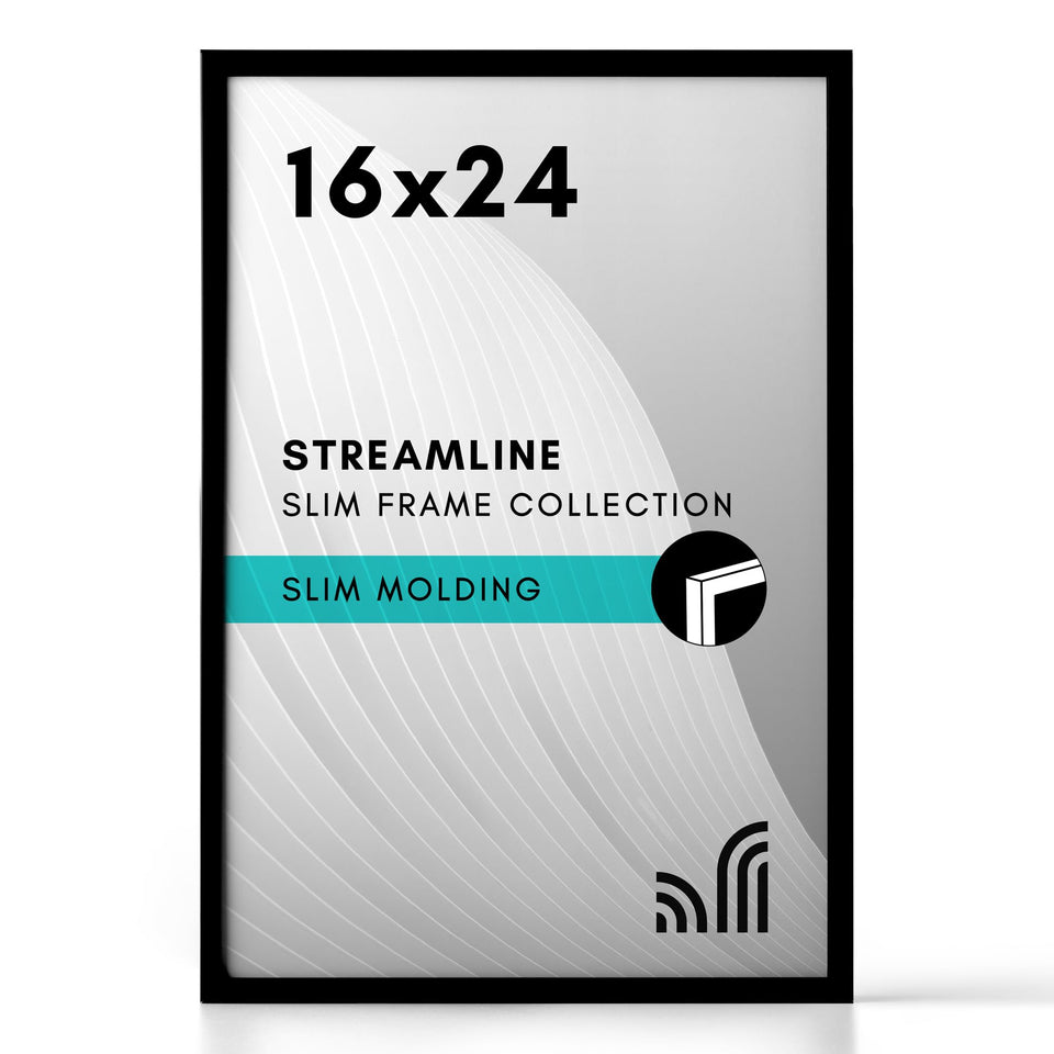 Americanflat 16x24 poster frame with slim black border for clean wall display