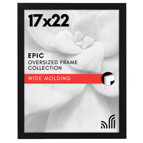 Americanflat 17x22 frame with polished plexiglass offers crystal-clear viewing.