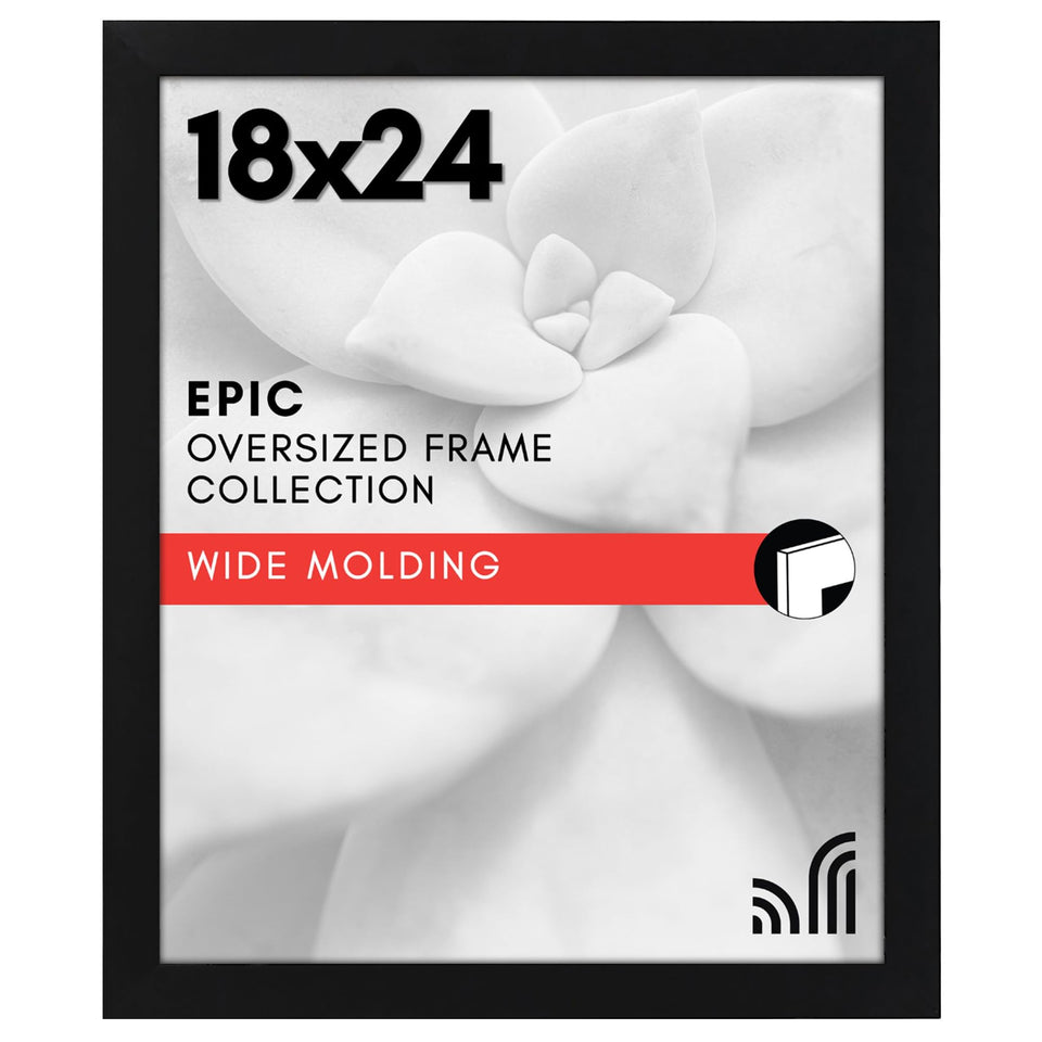 Americanflat 18x24 frame with polished plexiglass front for clear photo display.