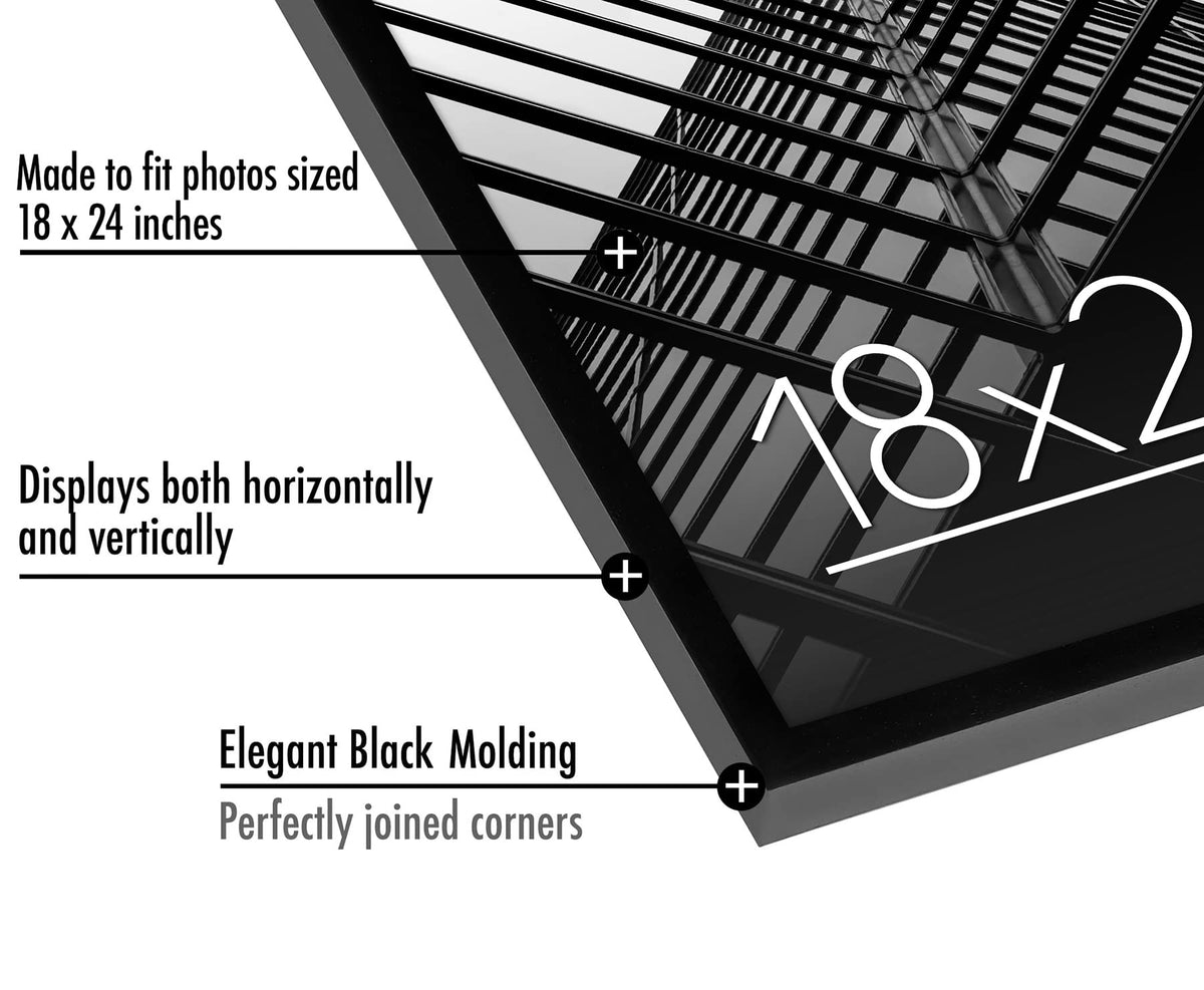 Americanflat frame includes hanging hardware for vertical or horizontal wall mounting