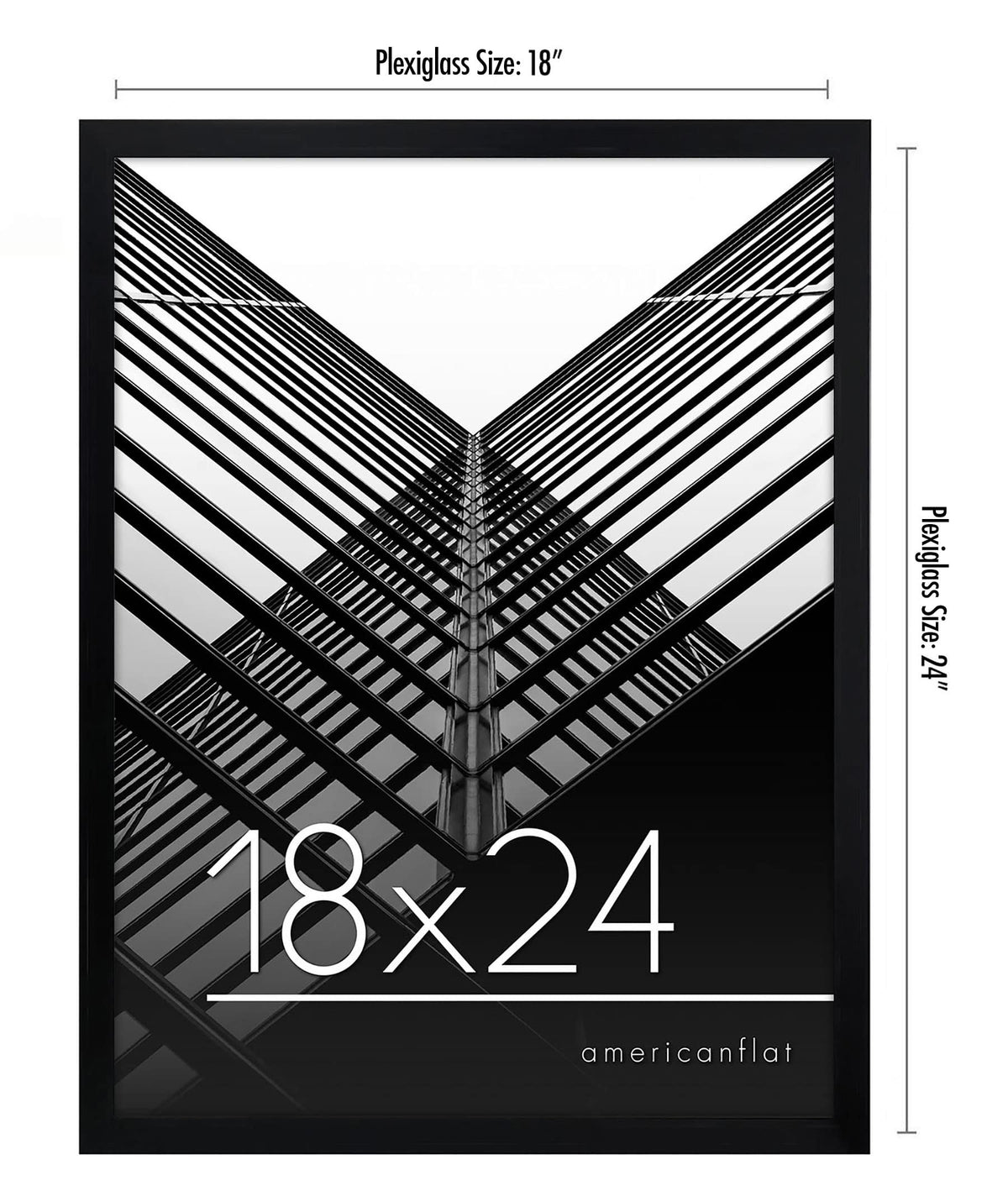 Americanflat slim-black framed 18x24 accentuates memories with modern style
