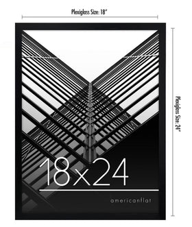 Americanflat slim-black framed 18x24 accentuates memories with modern style