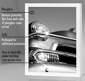 Americanflat 18x24 white frame features wide molding to accent posters