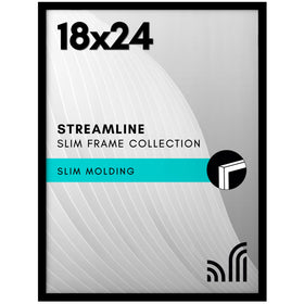 Americanflat 18x24 poster frame with polished plexiglass front for clear display