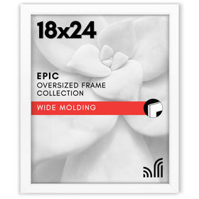 Americanflat 18x24 white poster frame with plexiglass front for a crystal-clear display