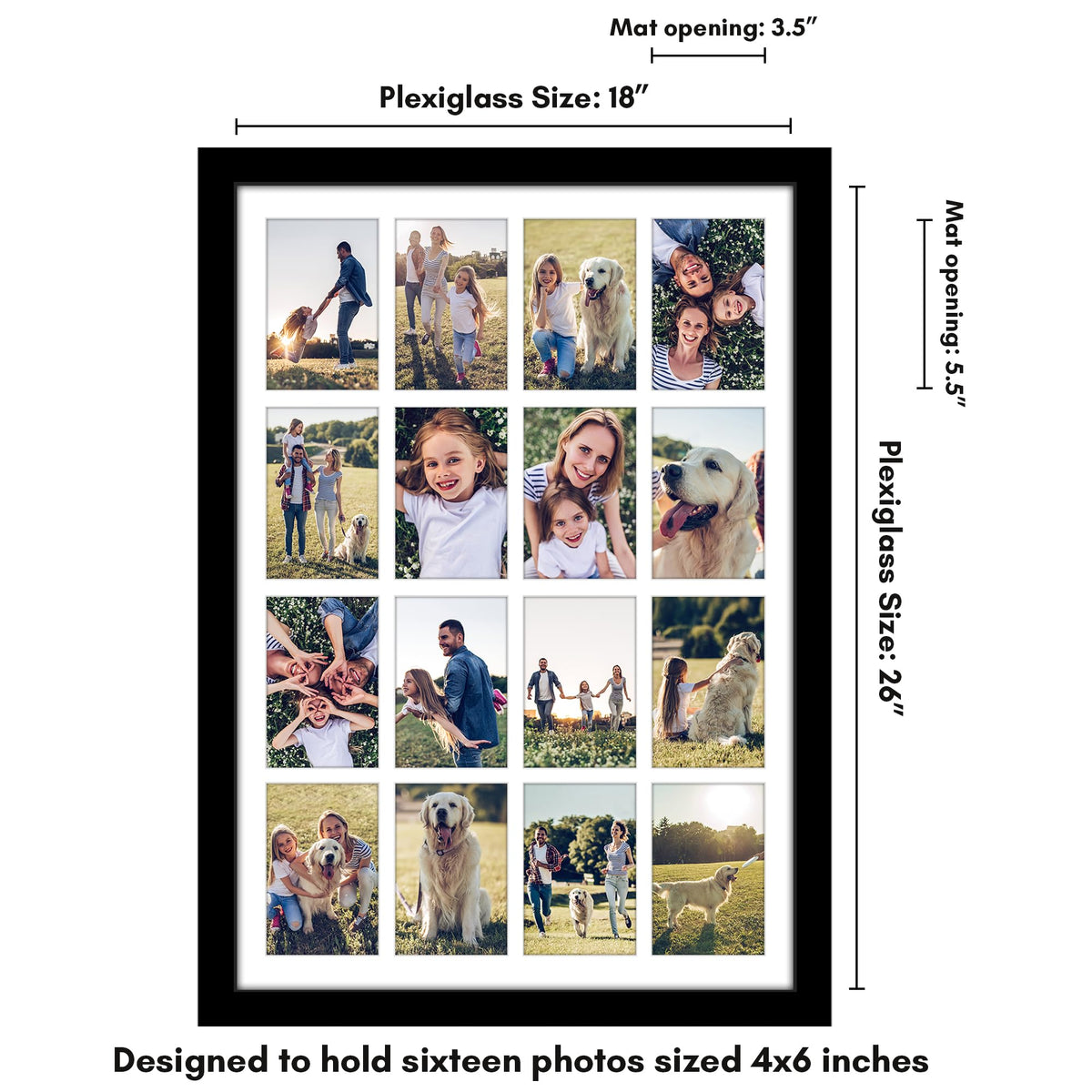 Americanflat 18x26 frame with mat adds bold wall art capability