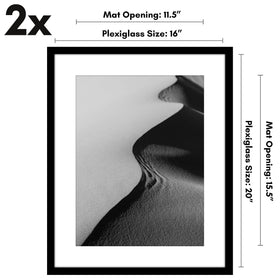 Americanflat two-pack black frames with slim molding ideal for gallery-style walls.