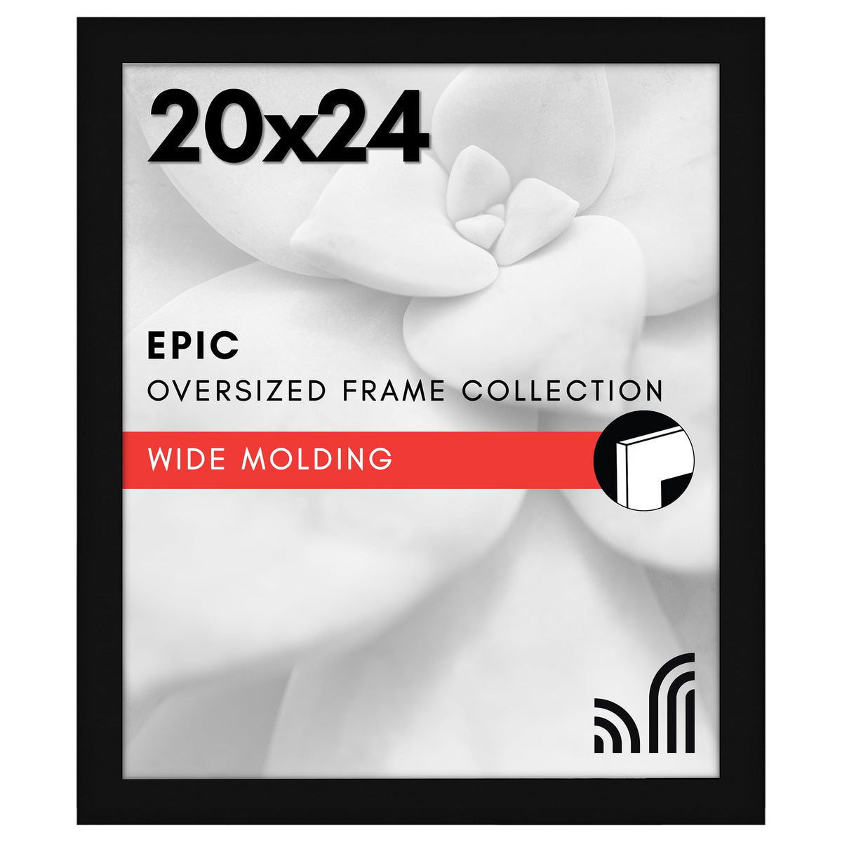 Americanflat 20x24 frame with polished plexiglass for clear photo viewing