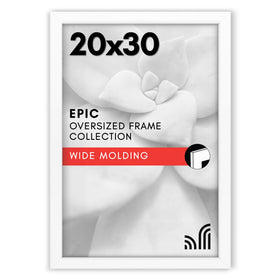 Americanflat 20x30 frame with polished plexiglass for crystal-clear viewing.