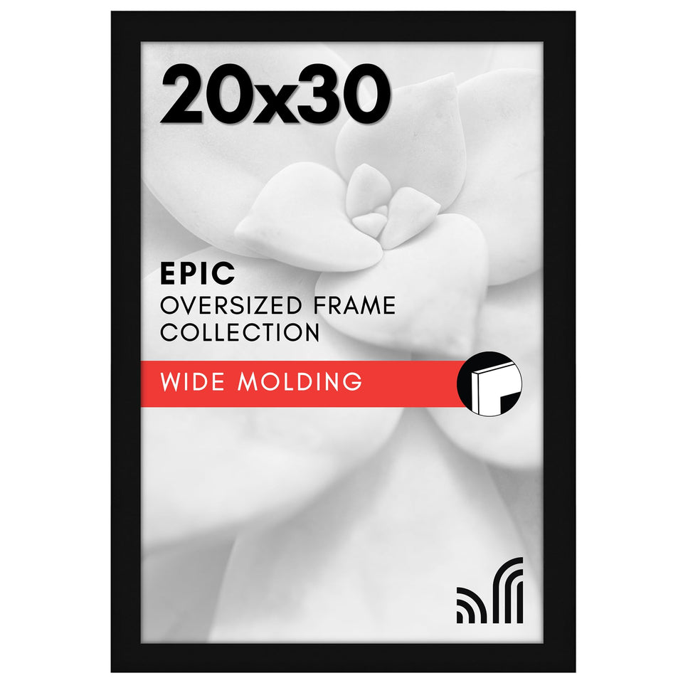 Americanflat 20x30 poster frame with polished plexiglass for crystal-clear viewing.