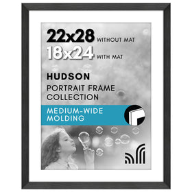 Americanflat 22x28 poster frame with polished plexiglass front for crystal-clear display.