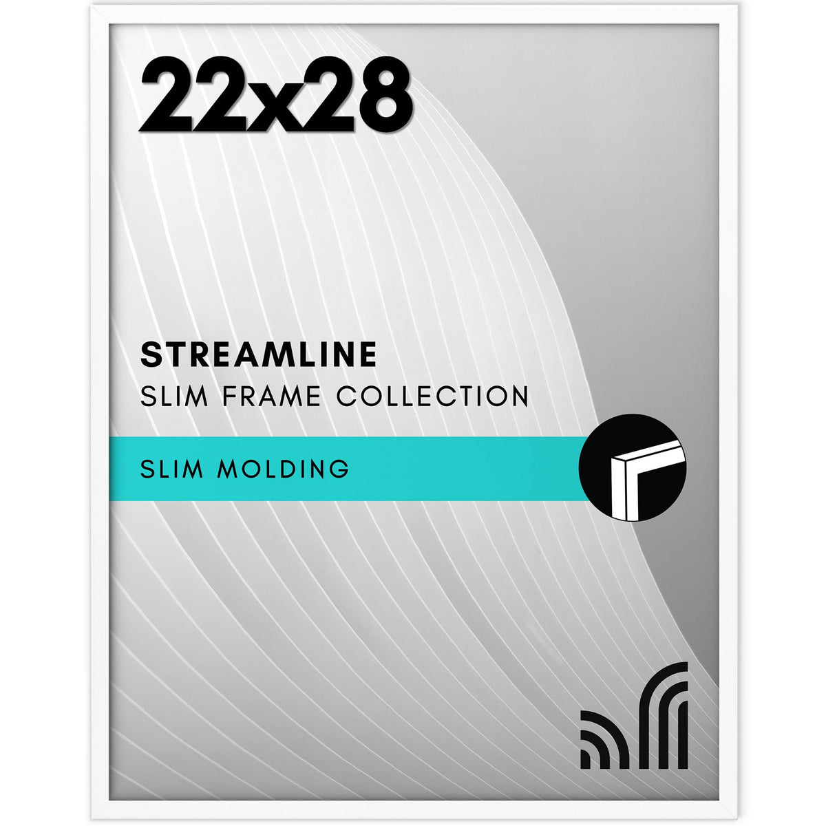 Americanflat 22x28 frame with polished plexiglass front for clear, protected posters