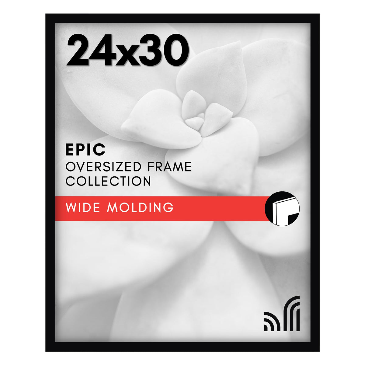 Americanflat 24x30 frame with polished plexiglass for crystal-clear display and dust protection.
