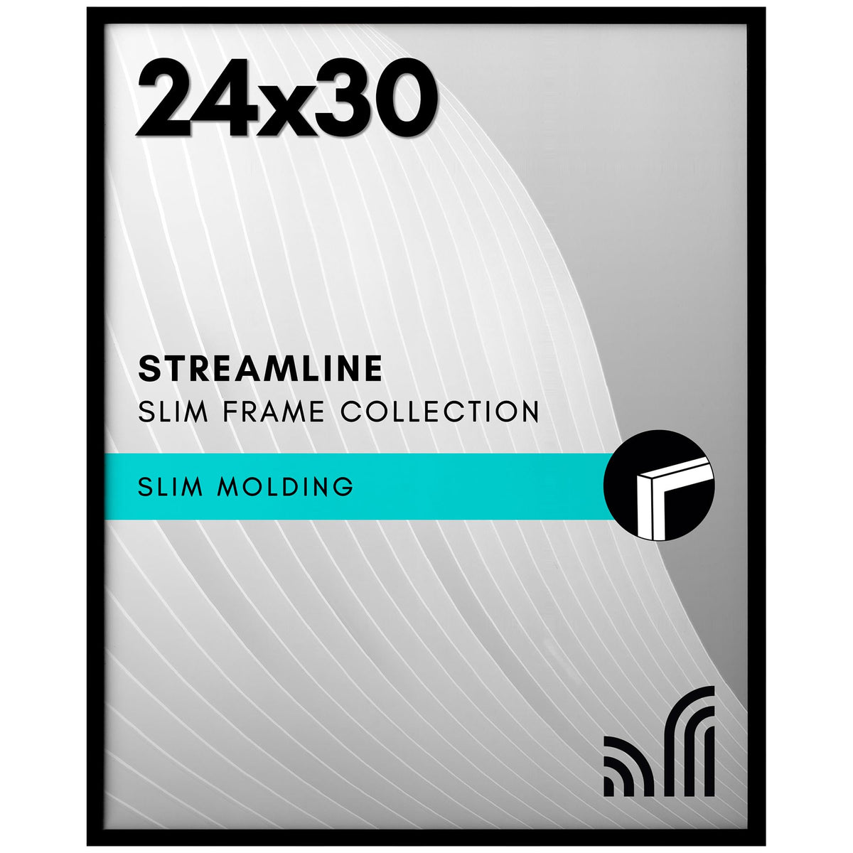 Americanflat 24x30 frame with polished plexiglass front for crystal-clear viewing
