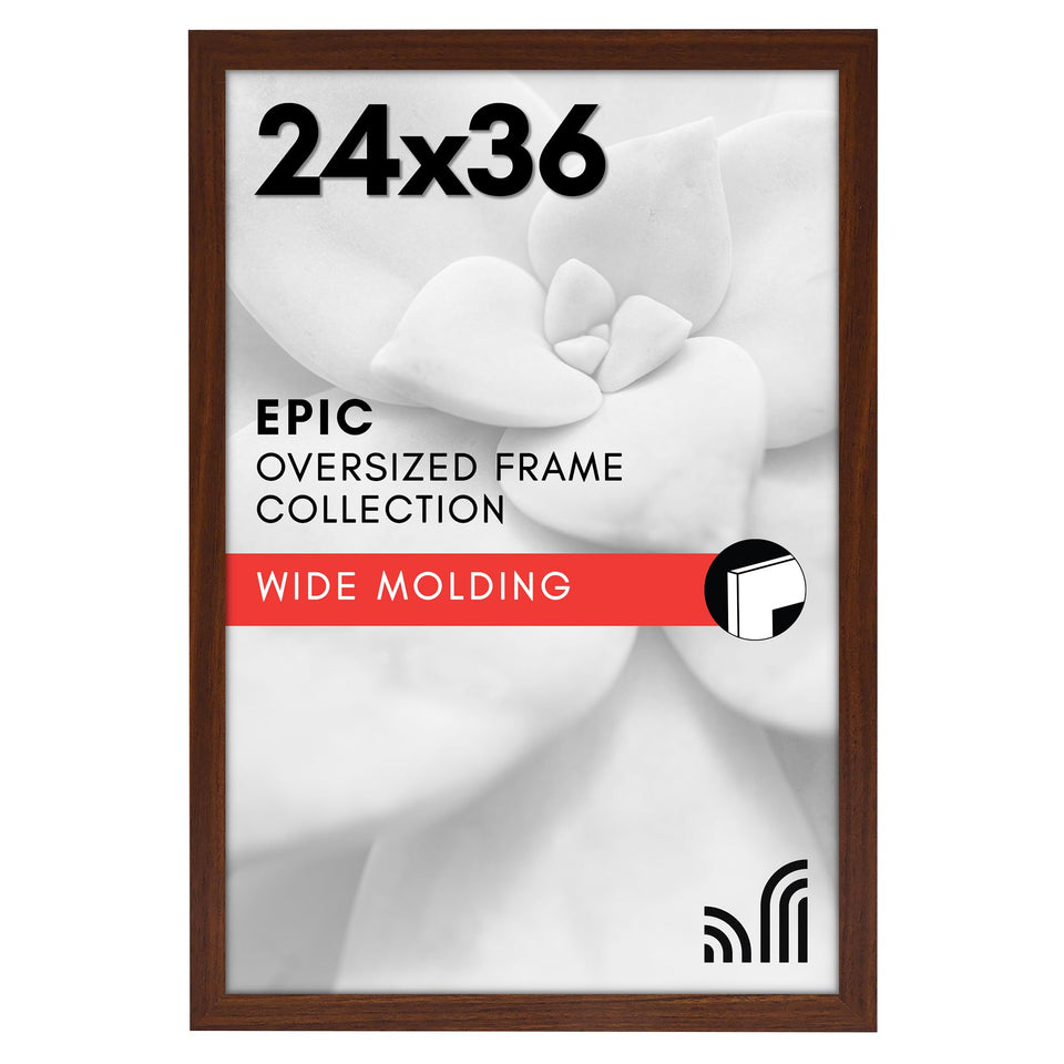 Americanflat 24x36 frame with polished plexiglass for a crystal-clear view and dust protection
