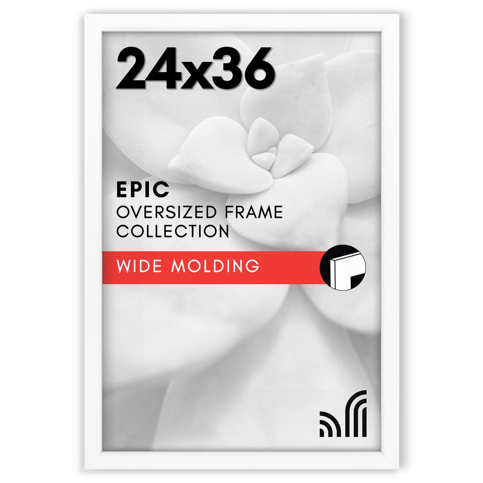 Americanflat 24x36 poster frame with plexiglass front preserves memories with crystal clarity.