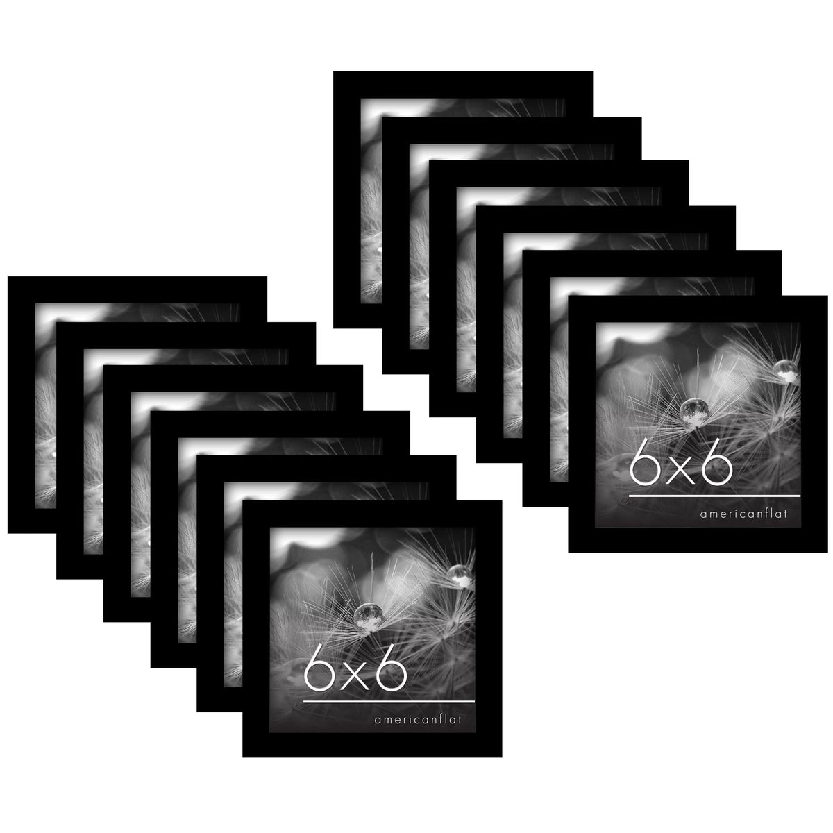 Americanflat 6x6 frame with polished plexiglass for clear memories.