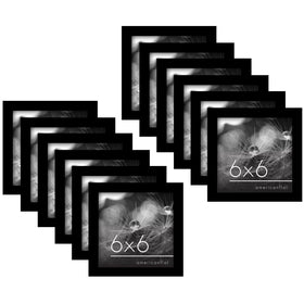 Americanflat 6x6 frame with polished plexiglass for clear memories.