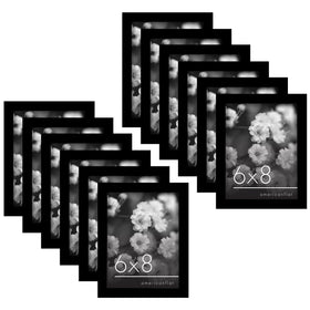 Americanflat 6x8 frame with polished plexiglass in black for a clean display.