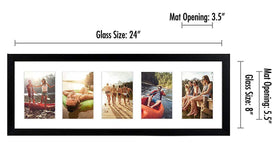 Americanflat 8x24 frame with mat option ready for vertical or horizontal wall mounting.