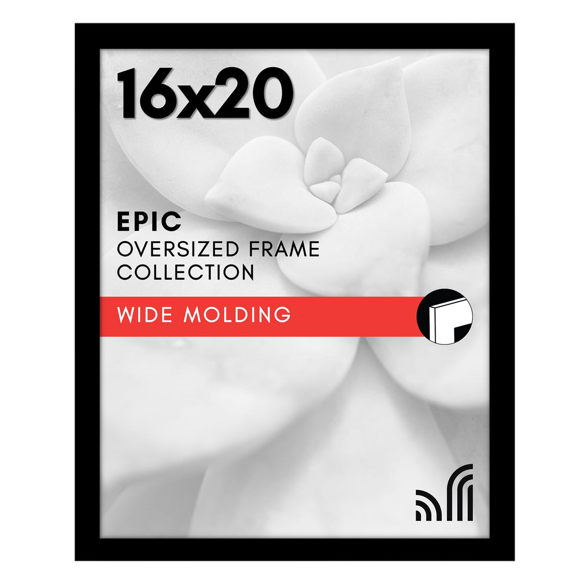 Americanflat black 16x20 frame with wide molding showcases memories in style.