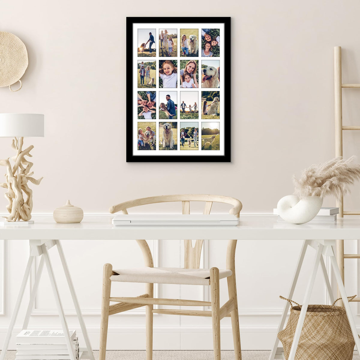 Americanflat black finish frame adds timeless elegance to decor