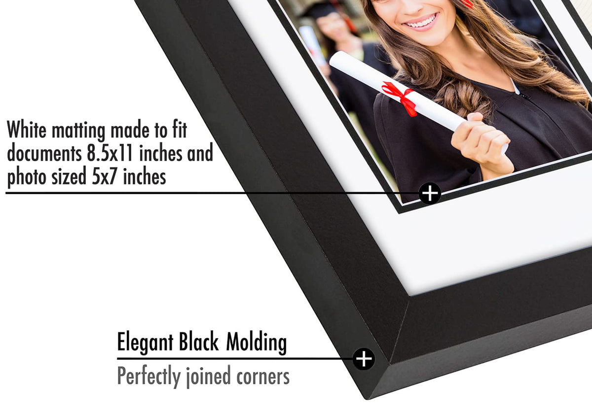 Americanflat black frame close-up featuring engineered wood and refined molding