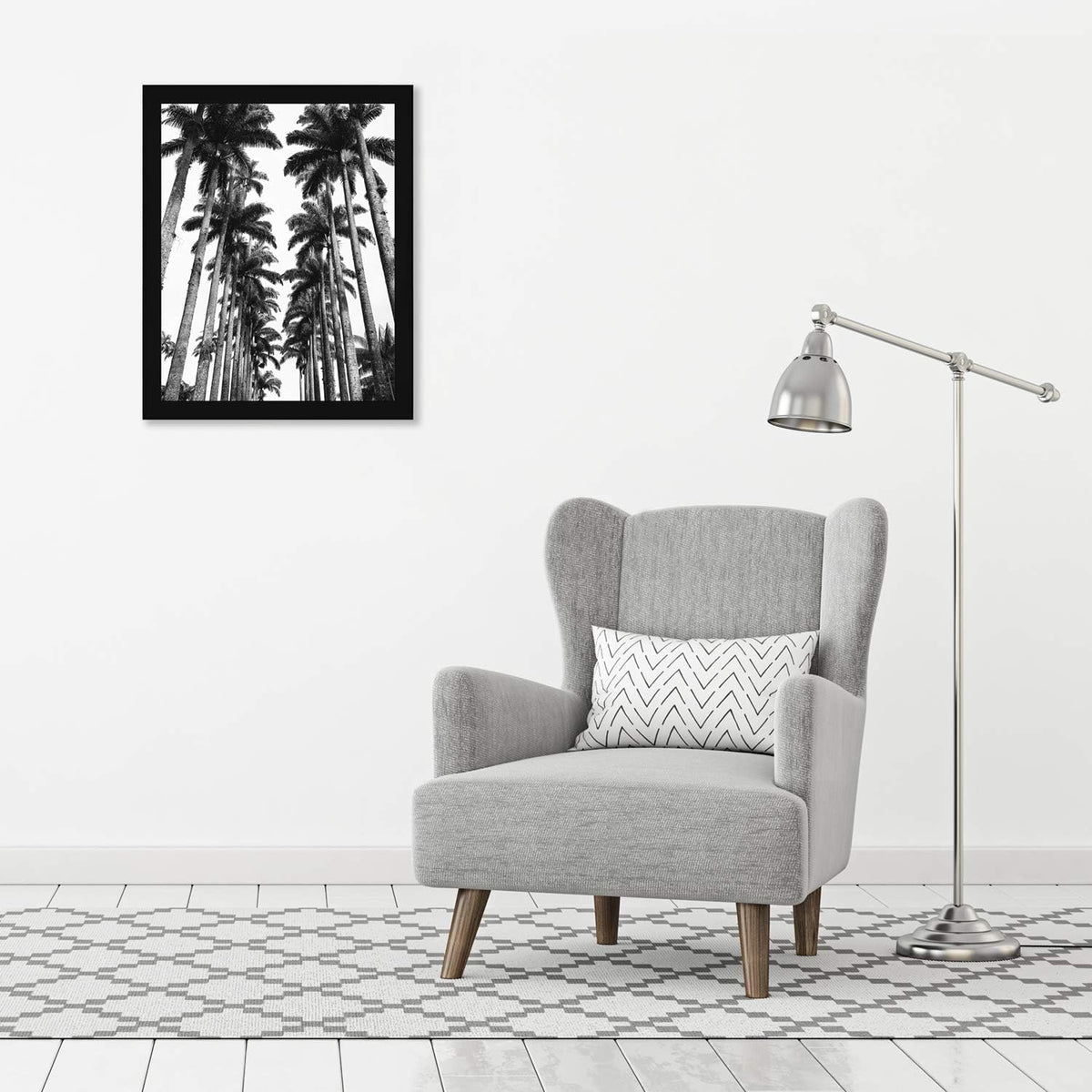 Horizontal hanging layout in Americanflat black frame