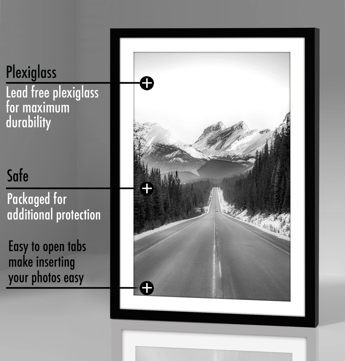 Americanflat black gallery-style frame elevates decor in any room