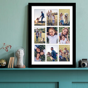 Americanflat black wall display complements decor while keeping memories in view