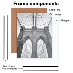 Americanflat black wall frame supports vertical or horizontal hanging for versatile setups.
