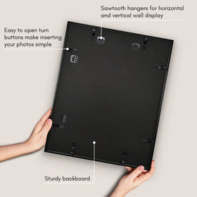 Americanflat Brooklyn Collection frame supports 11x14 with mat for elegant presentation.