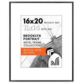 Americanflat Brooklyn Collection 16x20 frame with tempered glass for crystal-clear wall display.