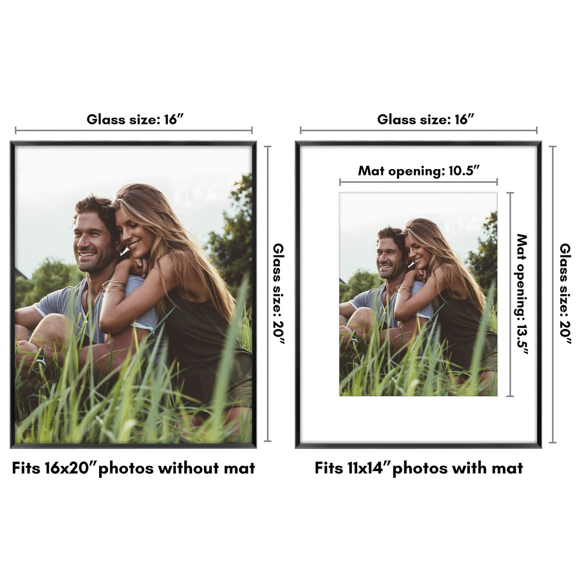 Americanflat Brooklyn Collection frame with beveled molding adds modern sophistication to photos.