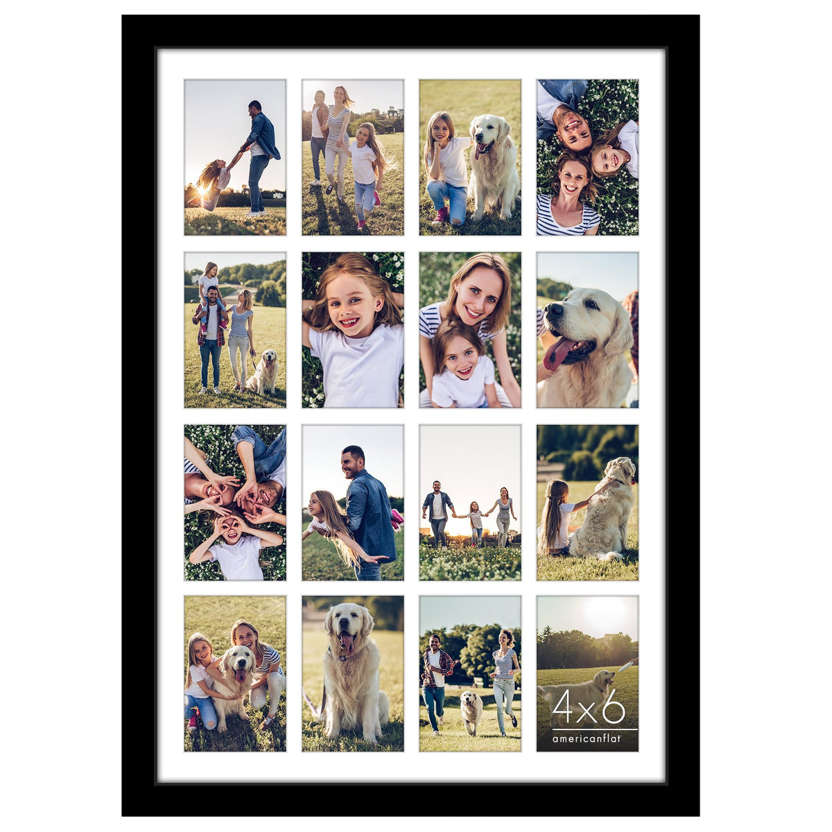 Americanflat collage frame with plexiglass front for clear display