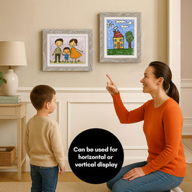 Americanflat driftwood frame horizontal wall mount for versatile gallery layouts.