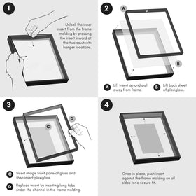 Americanflat durable ABS frame protects prints while staying lightweight.